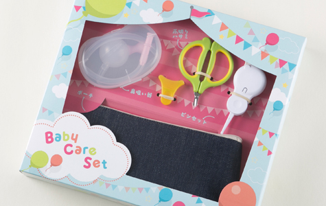 新生児ギフトセットB(爪切りハサミ･ピンセット･鼻吸い器･ポーチ)