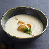 かぶのすり流し炙り帆立添え